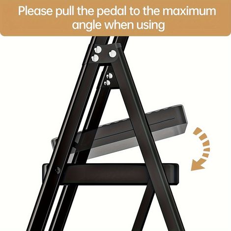 Échelle pratique en Acier, couleur Noir, pour maison, garage et atelier, de qualité supérieure, au design épuré et aux finitions soignées (1/3)