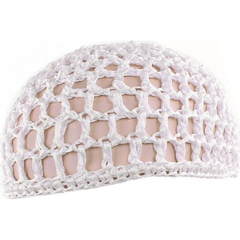 Filet à cheveux - Filet à cheveux crocheté à la main pour protéger les cheveux pendant le sommeil et le coiffage, bonnet kufi, filet à cheveux, attrape-cheveux en différentes couleurs Blanc (1/3)