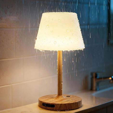 Lampe de douche extérieure étanche SAIWEYA, lampe de table rechargeable sans fil 5200 mAh avec variateur tactile, veilleuse LED sans fil IP65 pour terrasse, camping, salle de bain, restaurant et cuisi (1/5)