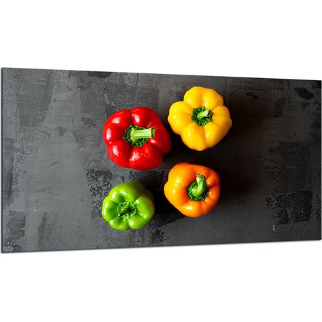 Glas-Schutzplatte für Herd 90x52 Pfeffer (1/5)