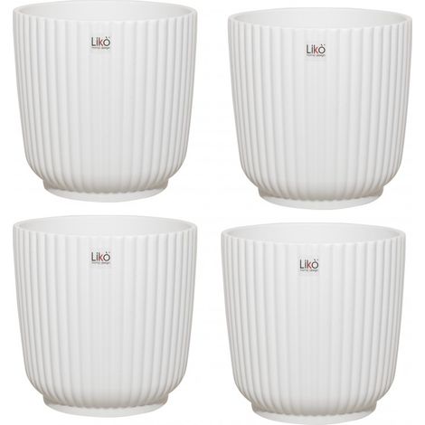 PORTAVASO CASPO' VASO LIKO' MARLE' DA 20,5 CM DI DIAMETRO - Colore: Bianco