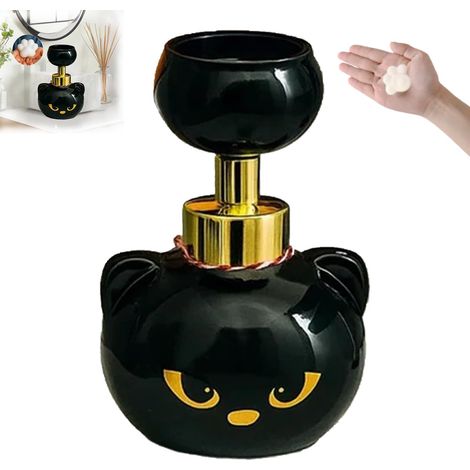 Distributeur de savon moussant à motif de patte de chat avec pompe rechargeable, récipient pour se laver les mains, idéal pour la salle de bain, la cuisine ou le plan de travail. Cadeau de Noël idéal (1/5)