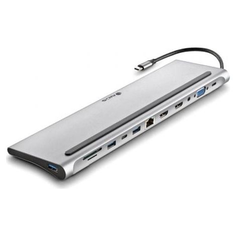 Hub USB NGS WONDERDOCK12 Gris Plateado
