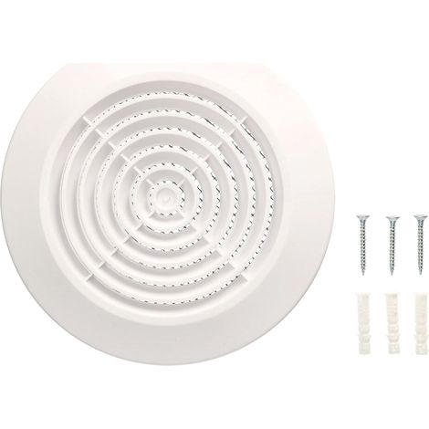 Grille d'aération,Plafond,PVC Blanc,100 mm,Moustiquaire,Salle de bain - Grille d'aération,Plafond,PVC Blanc,100 mm,Moustiquaire,Salle de bain (1/5)