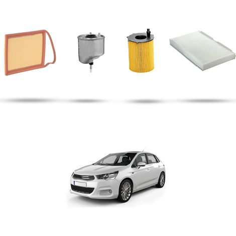Kit tagliando 4 filtri compatibile con Citroen C4 II 1.6 hdi 68kw dal 2010 (1/5)