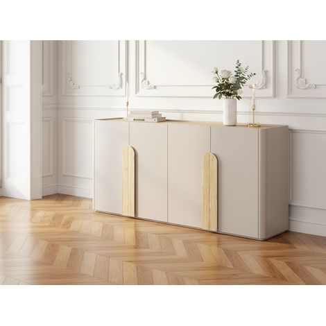 Bobochic – Buffet contemporain 4 portes 200 cm – Structure en panneaux de particules – Finition mélaminée – Largeur 48 cm – Hauteur 90 cm