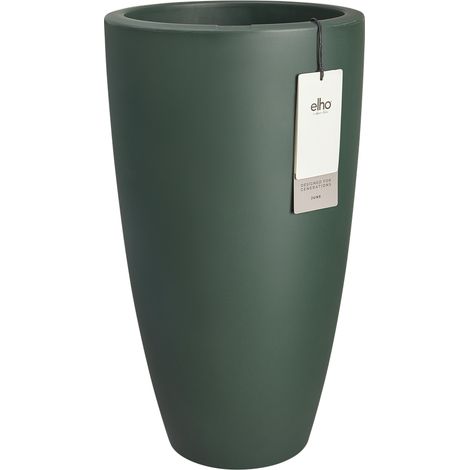 Elho June Round High 30 - Vert - L 30 x B 29.5 x H 53 cm - intérieurextérieur - 100% recyclé (1/3)