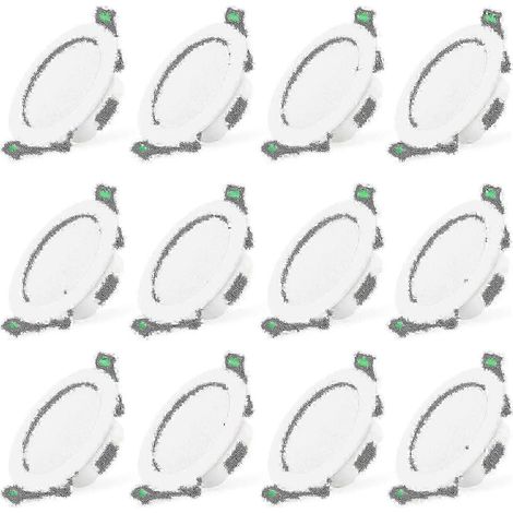 Lot de 12 spots LED blancs 7 W encastrables, format slim (1/5)