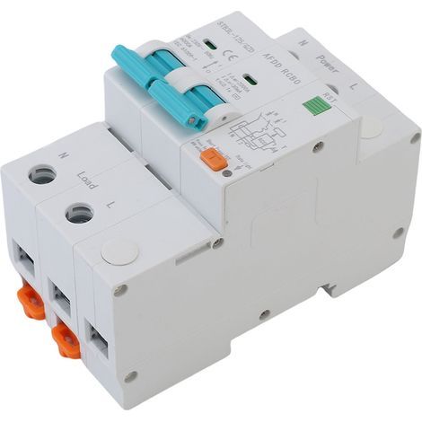 AFDD Dispositif de protection contre les défauts d'arc 2P RCBO RCCB Disjoncteur interrompu Surcharge Fuite à la terre Protection contre les courts-circuits 40A (1/4)