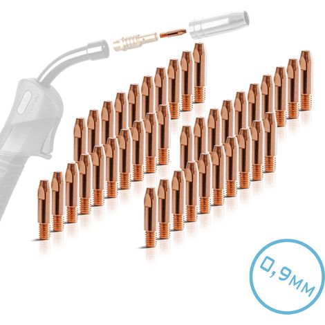STAHLWERK 2 x punte di contatto AK25 MB25 Punte di contatto M6x28 0,9 mm MIG MAG