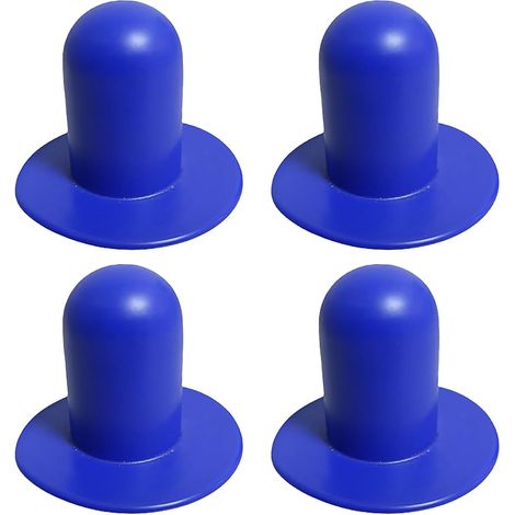 Lot de 4 bouchons muraux pour piscine - Pièces de rechange - Filtre de piscine hors sol - Filtre de pompe - Bouchons compatibles avec Intex et Bestway (bleu)