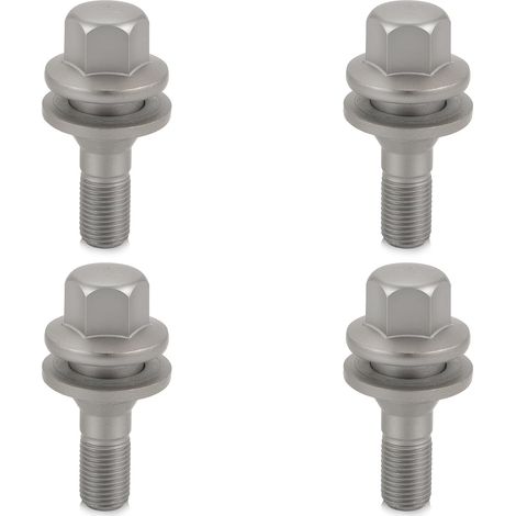 Boulon De Roue - Lot De 4 - Acier Chromé - M12 x 1,25 - Hexagonal - Pour Peugeot Citroën (1/5)