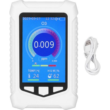 Rilevatore di ossigeno portatile, colorato, ricaricabile tramite USB e sensibile, per il monitoraggio della qualità dell'aria (1/5)