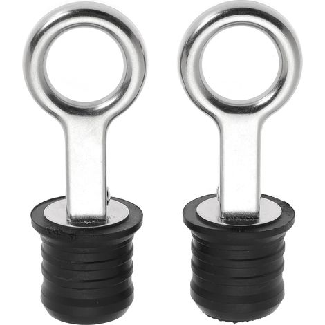 Tappo per barca in 2 pezzi con maniglia a scatto, tappo di scarico per barca, tappo in gomma con maniglia, accessori per barca - acciaio inossidabile 25 mm (1/5)