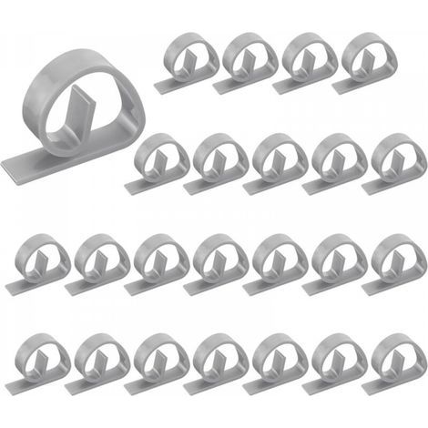 Lot de 24 pinces à nappe en plastique - 4,6 x 3,5 cm - Pour maison, fête, pique-nique, mariage, camping, table à manger, gris (1/5)