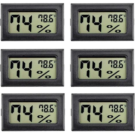 Mini hygromètre d'intérieur, lot de 6