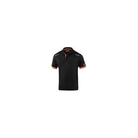 SPARCO POLO TOLEDO BLACK ORANGE TG XS