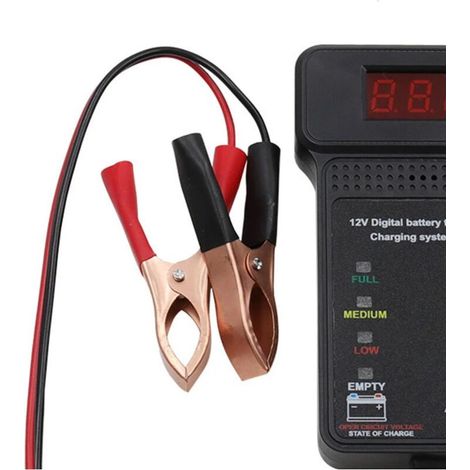 Testeur Universel de Batterie et Alternateur 12V pour Voiture et Moto - Analyseur Automatique d'État et Charge de Batterie- (1/5)
