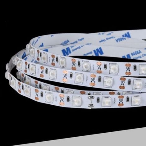 TrAdE Shop Traesio - Striscia Led 6060 Dc 24v Bobina Da 5 Metri 75w 48led/mt Luce Fredda 6500k 6060-24v-f - (1/3)