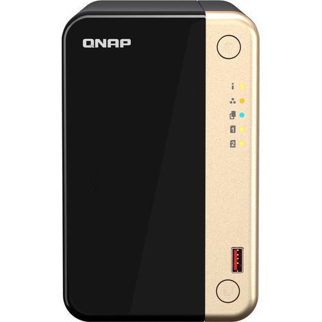 QNAP TS-264 NAS Tower Collegamento ethernet LAN Nero, Oro N5095 (1/4)