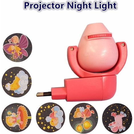 Proyector Nocturno Infantil - Proyector Led con 6 Imágenes Estrella Luna Animal - Sensor Luz Automático - Rotación 360 Grados - Para Habitación Bebé (1/3)
