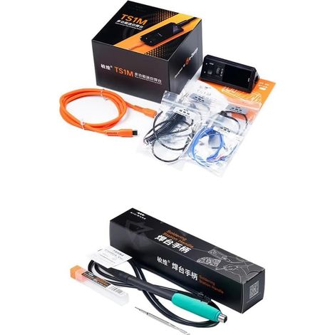Mini Smart Soldering Station + 210 Soldering Iron Handles KU Tips Kit Compatible with Multiple Handles Real Time Temperature Measurement Waveform Screen Saver (1/5)