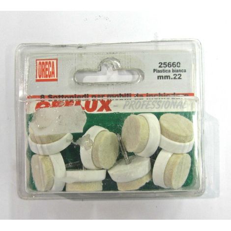 ORECA - SOTTOSEDIA BIANCO CON CHIODO 22MM 8PZ