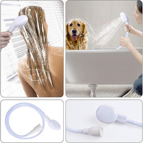 Vente directe de pommeaux de douche pour animaux de compagnie, modèles européens et américains populaires, et d'outils de bain et de toilettage pour animaux. (1/5)