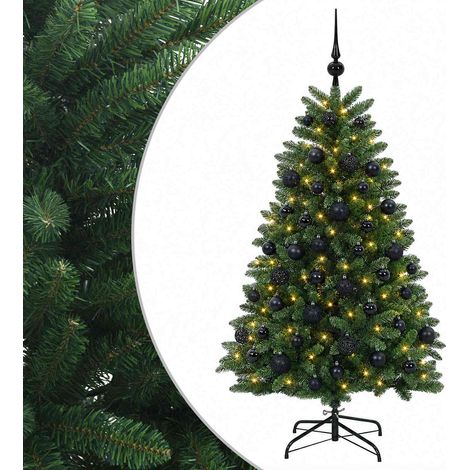 Árbol de Navidad artificial verde medio con bolas 150 cm vidaXL (1/5)