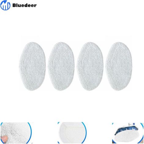 KZQ Serpillères Remplacement pour Polti Kit 4 Pièces, Serpillere Balai Vapeur en Microfibre Vadrouilles de Rechange Lavables (1/3)