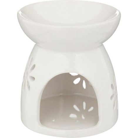 Brûle-parfum Izor en céramique D9cm blanc - Atmosphera créateur d'intérieur (1/2)