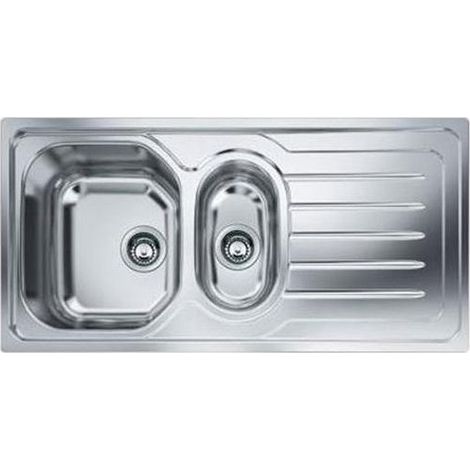 Franke 101.0180.243 Onda Line Lavello da incasso 1 vasca e 1-2 con gocciolatoio destro 100x50 cm acciaio inox colore Inox Satinato (1/2)