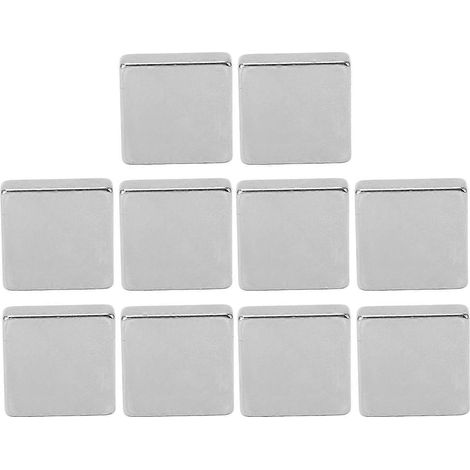 10 Stück Neodym-Magnete, leistungsstark, ansprechendes Design, glänzend silberfarben, Seltenerdmagnete für DIY-Projekte