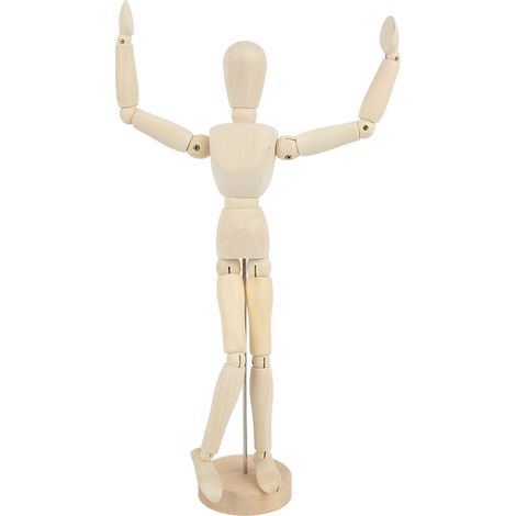Mannequin Articulé en Bois 12 Pouces, Modèle Artistique Flexible pour Décoration Maison, Accessoires Photo et Jouets de Bureau (1/5)