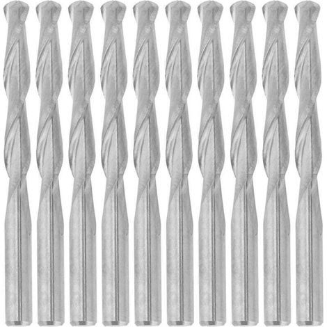 Tungsten Lot de 10 fraises à spirale CNC pour bois acrylique PVC 3,175 mm-Crezuo