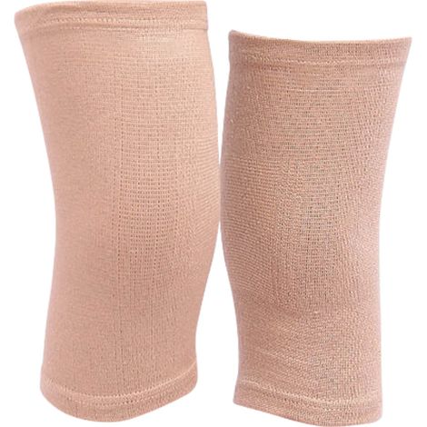 Manchon de compression pour genou en fibre chimique, support élastique chaud pour randonnée, vélo, course, escalade en extérieur, taille unique, paire (1/5)