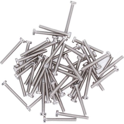 50 vis tete cylindrique fente inox A2-70 DIN84 M3x25 pour mecanique precision electromenager (1/5)