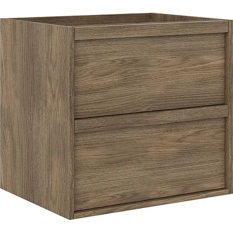 Mobile sotto lavabo sospeso - Naturale scuro - 60 cm - UBRILA (1/4)