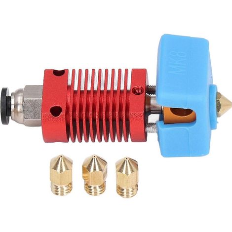 Extruderkopf-Ersatzset mit 4-mm-Messing-MK8-Düsen für 3D-Drucker CR-10 und Ender 3