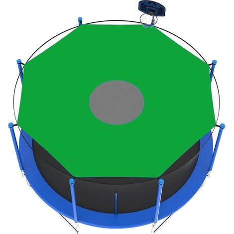 Trampoline de 8 pieds (2,44 m) — Conçu pour les modèles à 6 poteaux Housse pour Trampoline  Protection Solaire Housse Anti UV pour Trampoline  Toile Anti Déchirure Pliable Et Bloqante pour Jardin Et