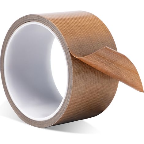 50mmx10m Ruban en Téflon Haute Température Ruban Adhésif Haute Température 260°C Ruban Adhésif de PTFE Bande de Téflon Épaisseur 0,18mm pour Machine à Emballer Sous Vide