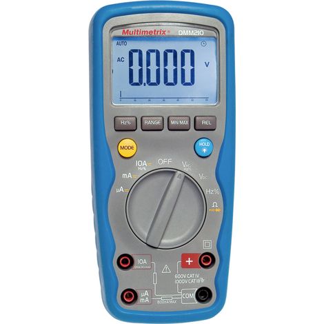 Multimetrix DMM 210 Hand-Multimeter  digital Wasserdicht (IP67) CAT III 1000 V, CAT IV 600 V Anzeige