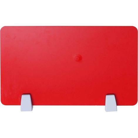 Séparateur de bureau en acrylique rouge pour et école