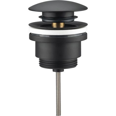 BONDE DE LAVABO UNIVERSEL CLIC-CLAC REA GOLD--noir mat (1/3)