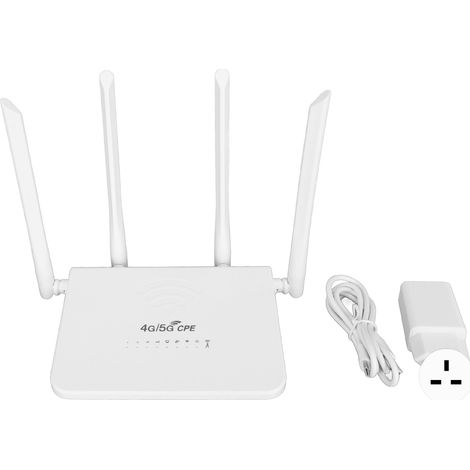 4G LTE CPE-Router R103 5M, SIM-Kartensteckplatz, 300 Mbit/s, 5-dBi-Antennen, SIM-Lock-frei, UK-Stecker, 100–240 V, Asien