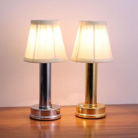 Lampe de table LED rechargeable sans fil, portable, USB, en métal, lampe de lecture pour table de chevet, restaurant (1/3)