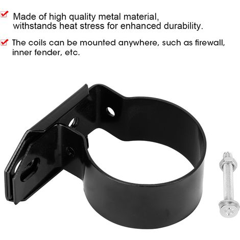 Soporte metálico para bobina de encendido (negro) compatible con Ford Mustang F150 (1/5)