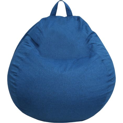 Pouf Poire déhoussable - 105x85 cm Bleu Bananair Fabriqué en France (1/5)