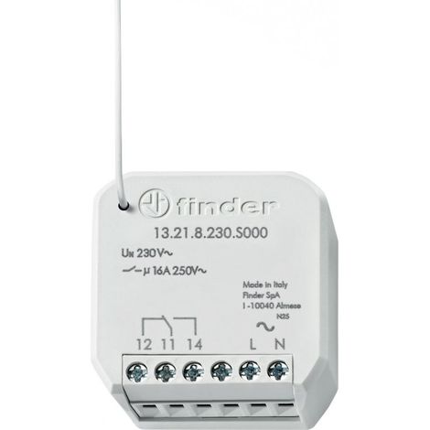 Actionneur multifonction BLISS 1 inverseur 16A 230V AC Radio à encastrer FINDER 13218230S000PAS