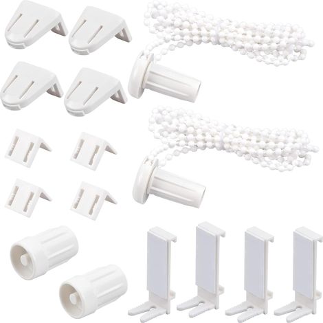 Set mit 16 Teilen, 17-mm-Vorhangkopf, Rollregler, Vorhangzubehör, 2 Mirabead-Zubehörteile